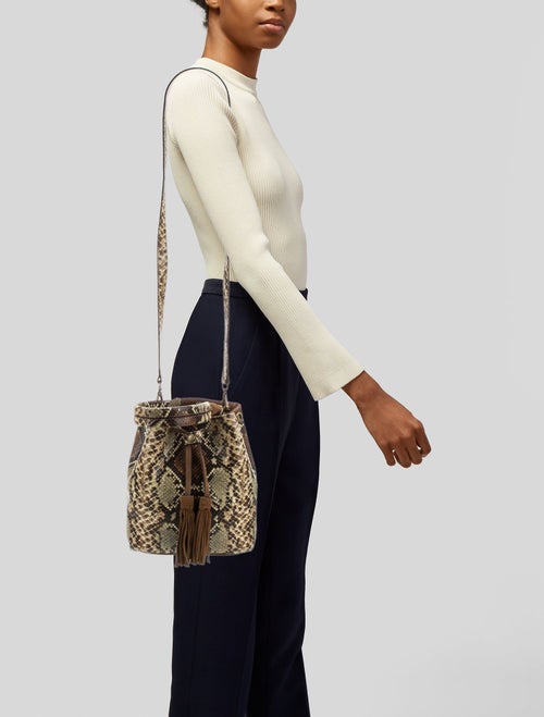 Sandro Snakeskin Shoulder Bag