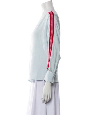 Sandro Scoop Neck Three-Quarter Sleeve Blouse