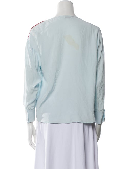 Sandro Scoop Neck Three-Quarter Sleeve Blouse