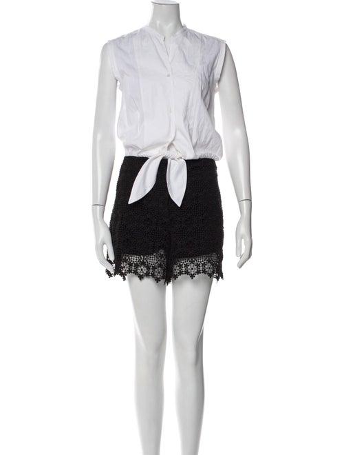 Sandro Lace Pattern Crew Neck Romper