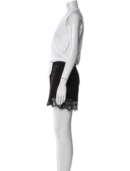 Sandro Lace Pattern Crew Neck Romper