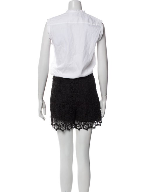 Sandro Lace Pattern Crew Neck Romper