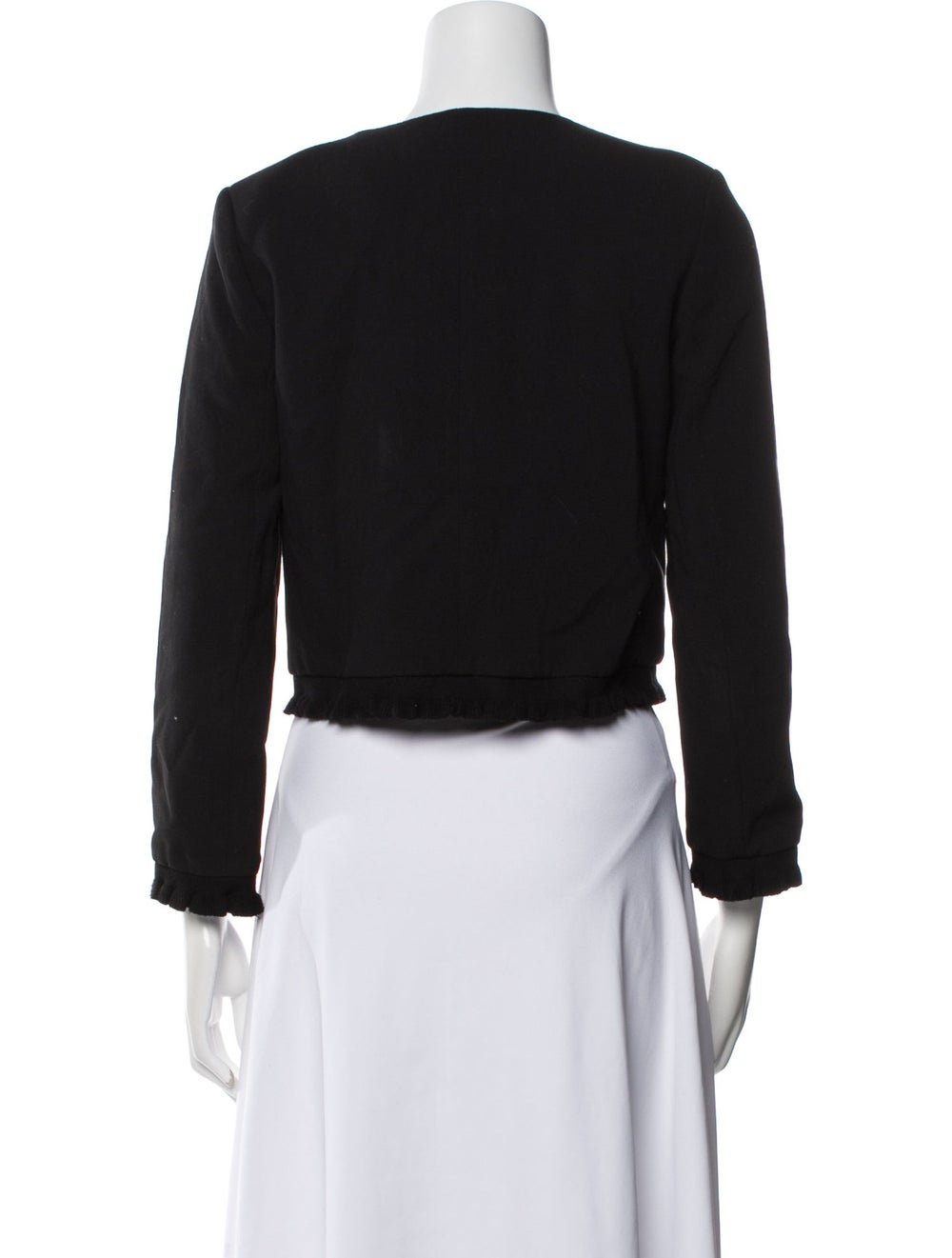 Sandro Evening Jacket Black Ruffle Embellishment … - image 3