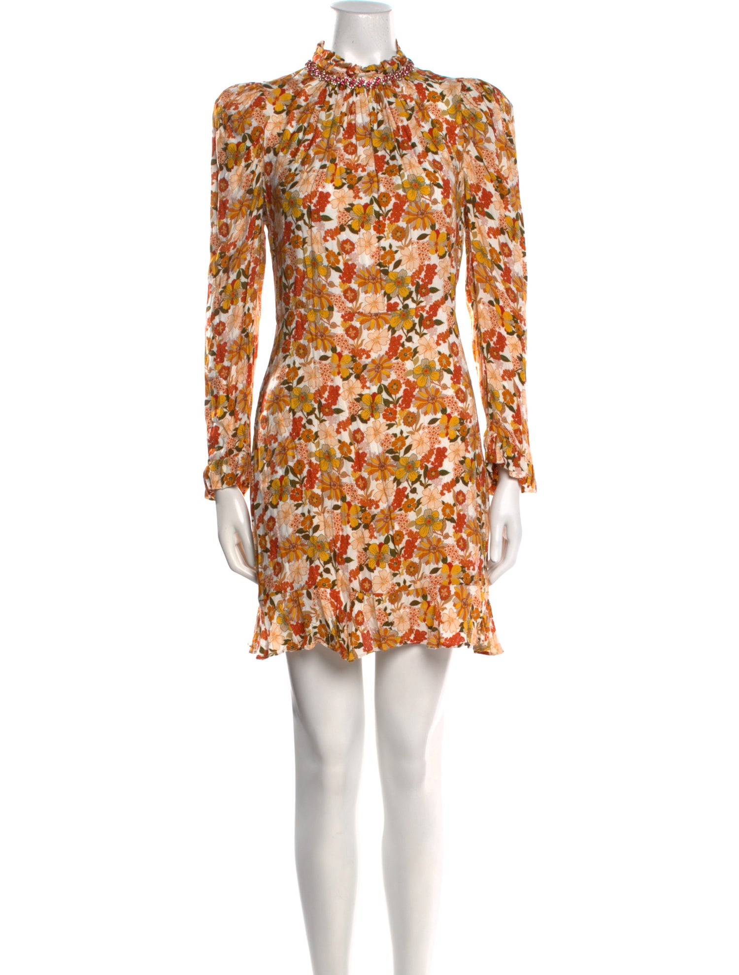 Sandro Floral Print Mini Dress