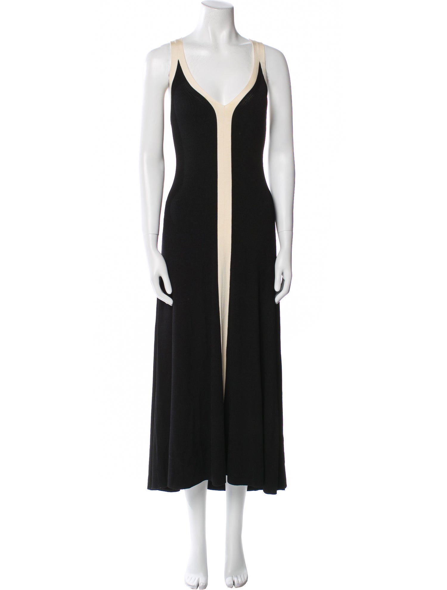 Sandro V-Neck Long Dress