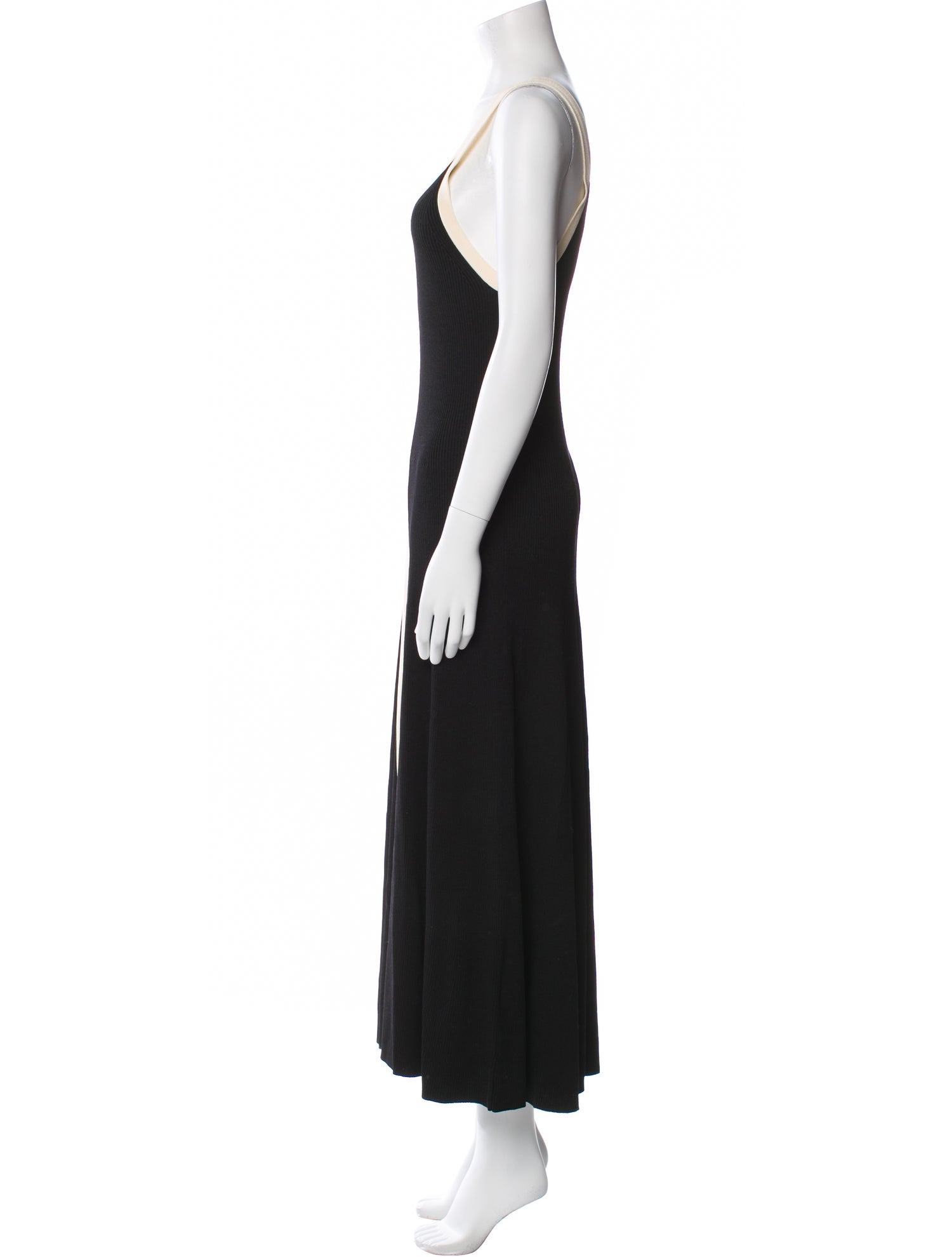 Sandro V-Neck Long Dress