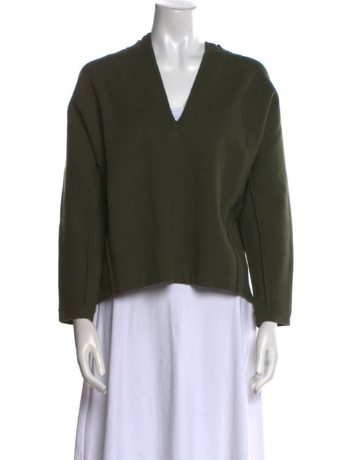 Sandro V-Neck Three-Quarter Sleeve Blouse