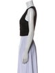 Sandro V-Neck Sleeveless Crop Top