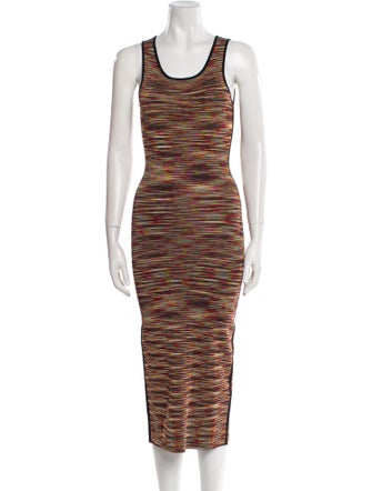 Sandro Striped Long Dress