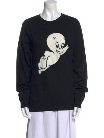 Sandro Wool Graphic Print Sweater