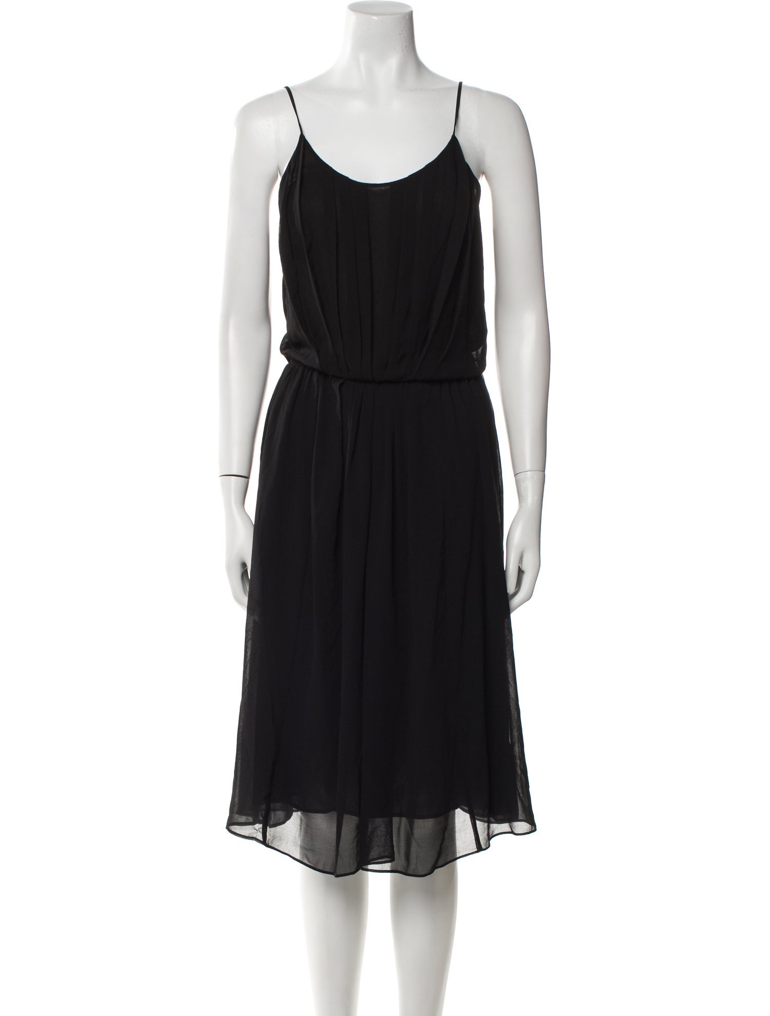 Sandro Scoop Neck Midi Length Dress