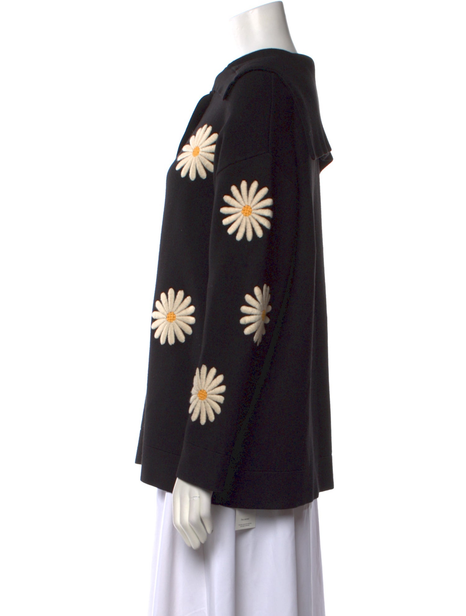 Sandro Floral Print V-Neck Sweatshirt