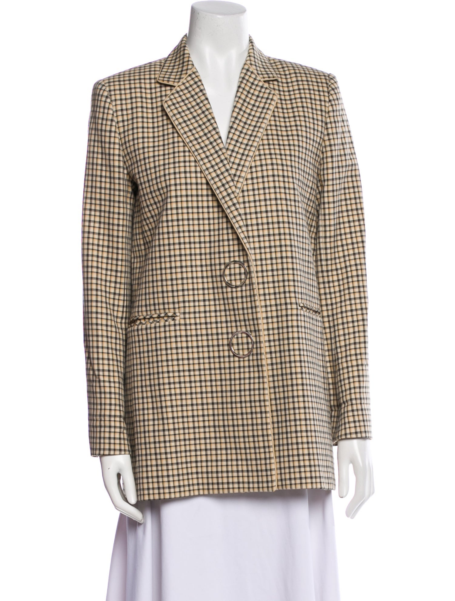 Sandro Plaid Print Blazer