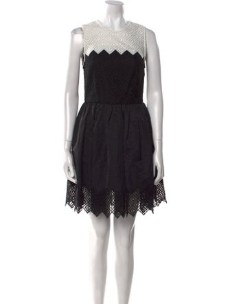 Sandro Crew Neck Mini Dress