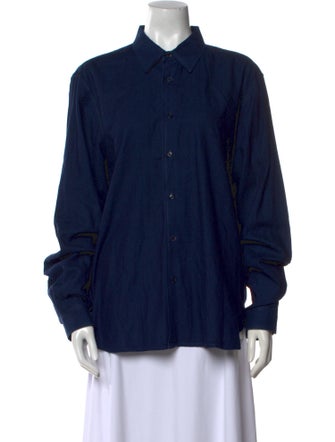 Sandro Long Sleeve Button-Up Top