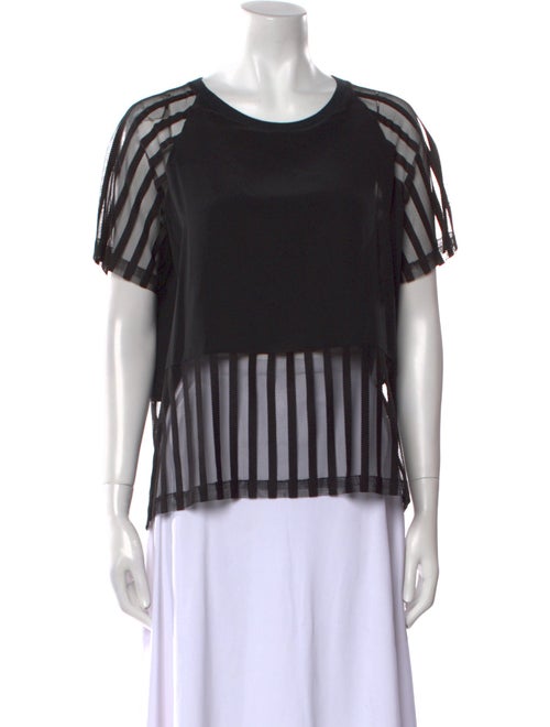 Sandro Striped Scoop Neck T-Shirt