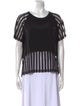 Sandro Striped Scoop Neck T-Shirt
