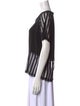 Sandro Striped Scoop Neck T-Shirt
