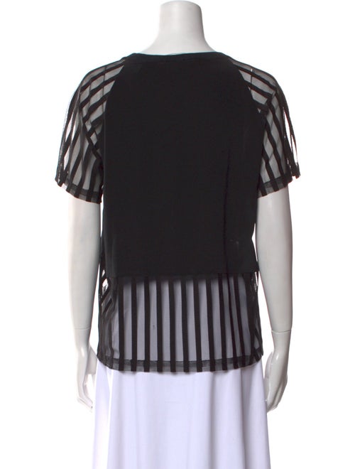 Sandro Striped Scoop Neck T-Shirt