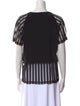Sandro Striped Scoop Neck T-Shirt