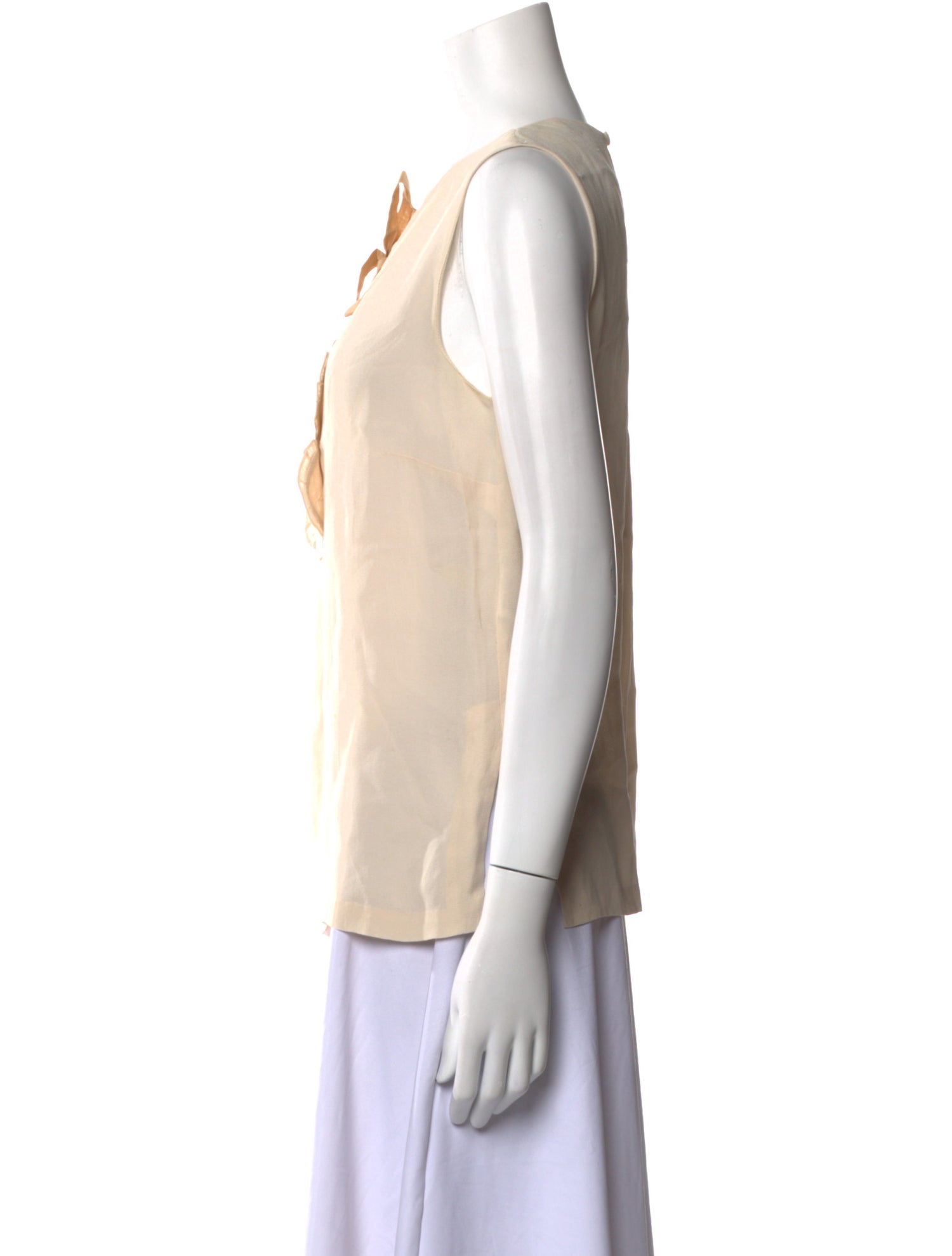 Sandro V-Neck Sleeveless Top