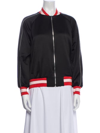 Sandro Colorblock Pattern Bomber Jacket