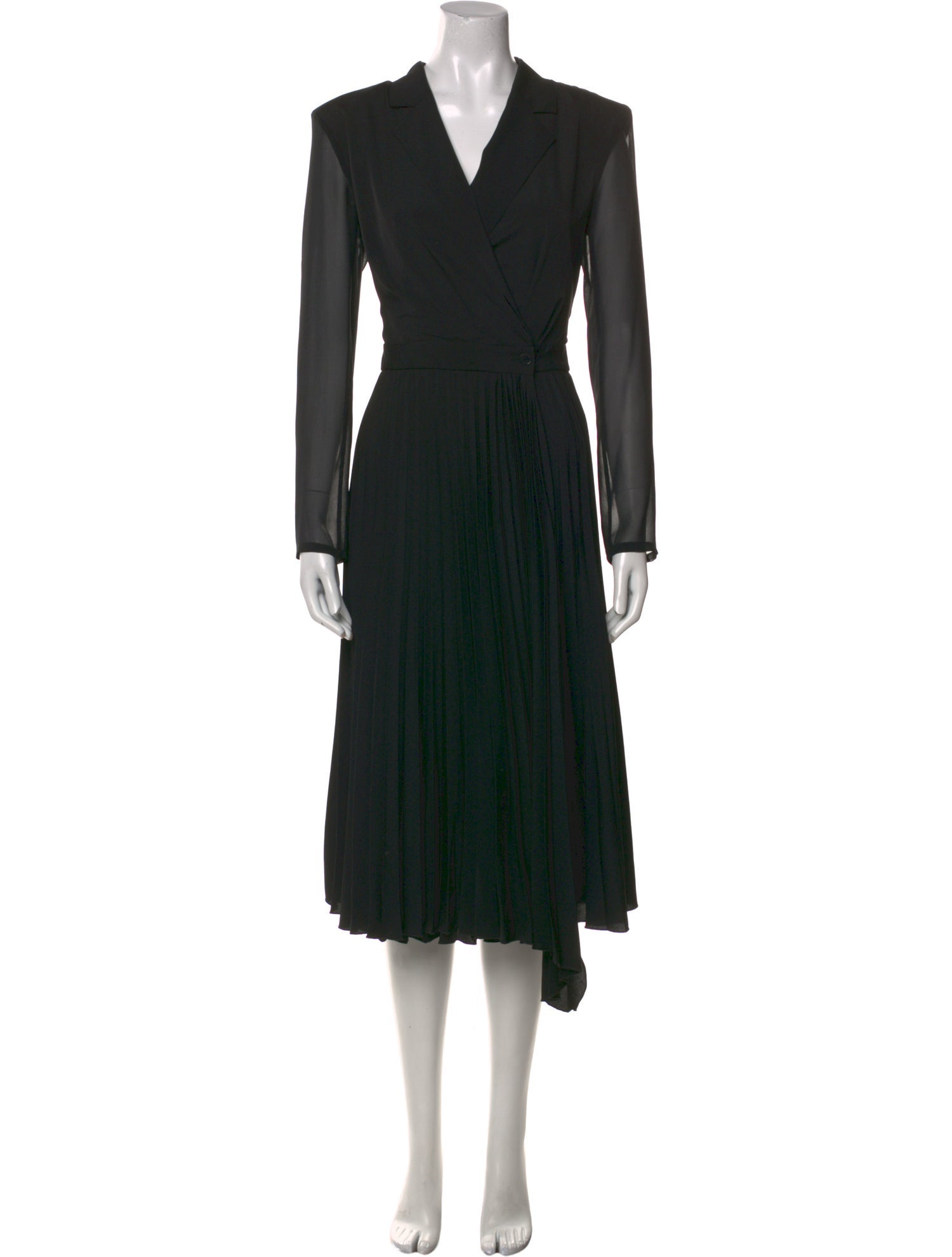 Sandro V-Neck Midi Length Dress