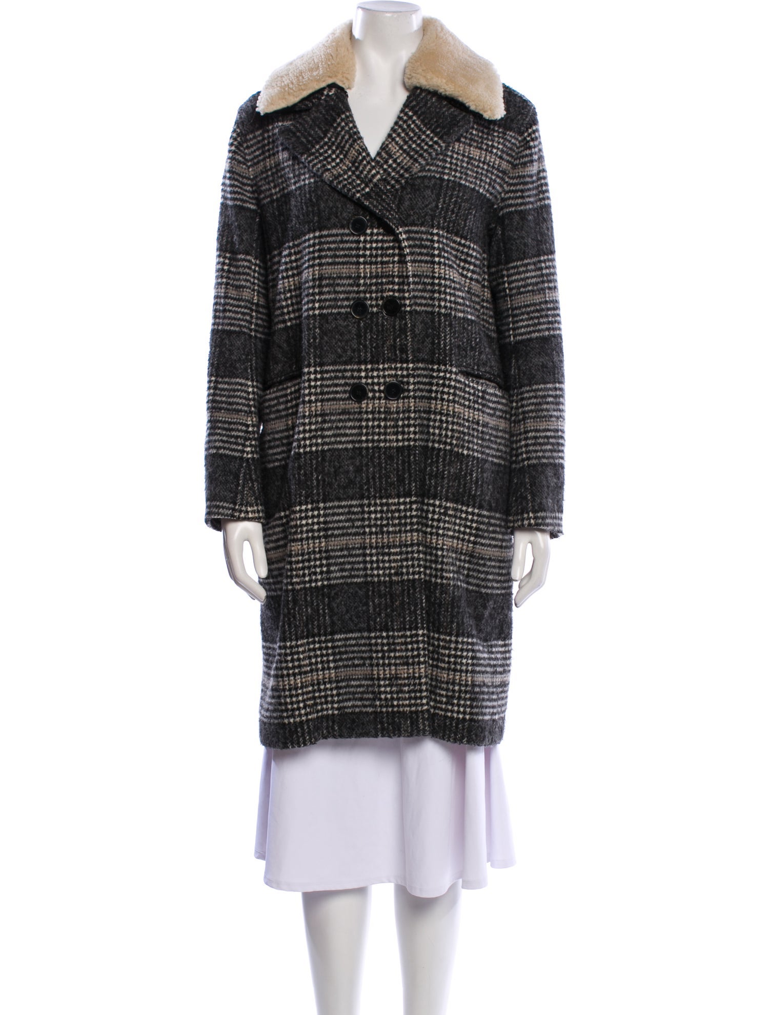 Sandro Tweed Pattern Coat