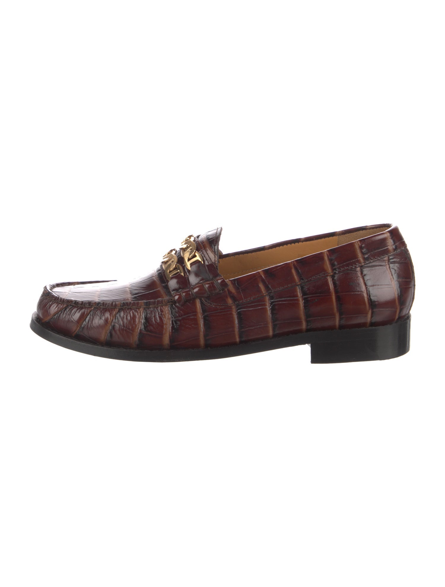 Sandro Embossed Leather Loafers