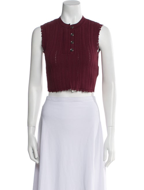 Sandro Wool Crew Neck Crop Top