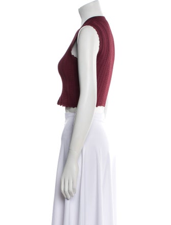 Sandro Wool Crew Neck Crop Top