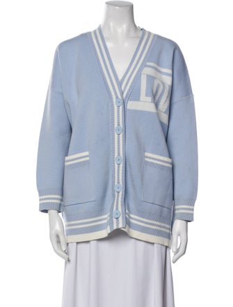 Sandro Striped V-Neck Sweater