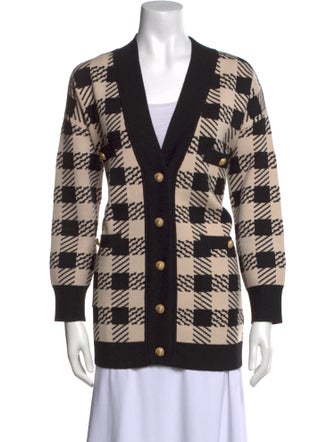 Sandro Printed V-Neck Sweater