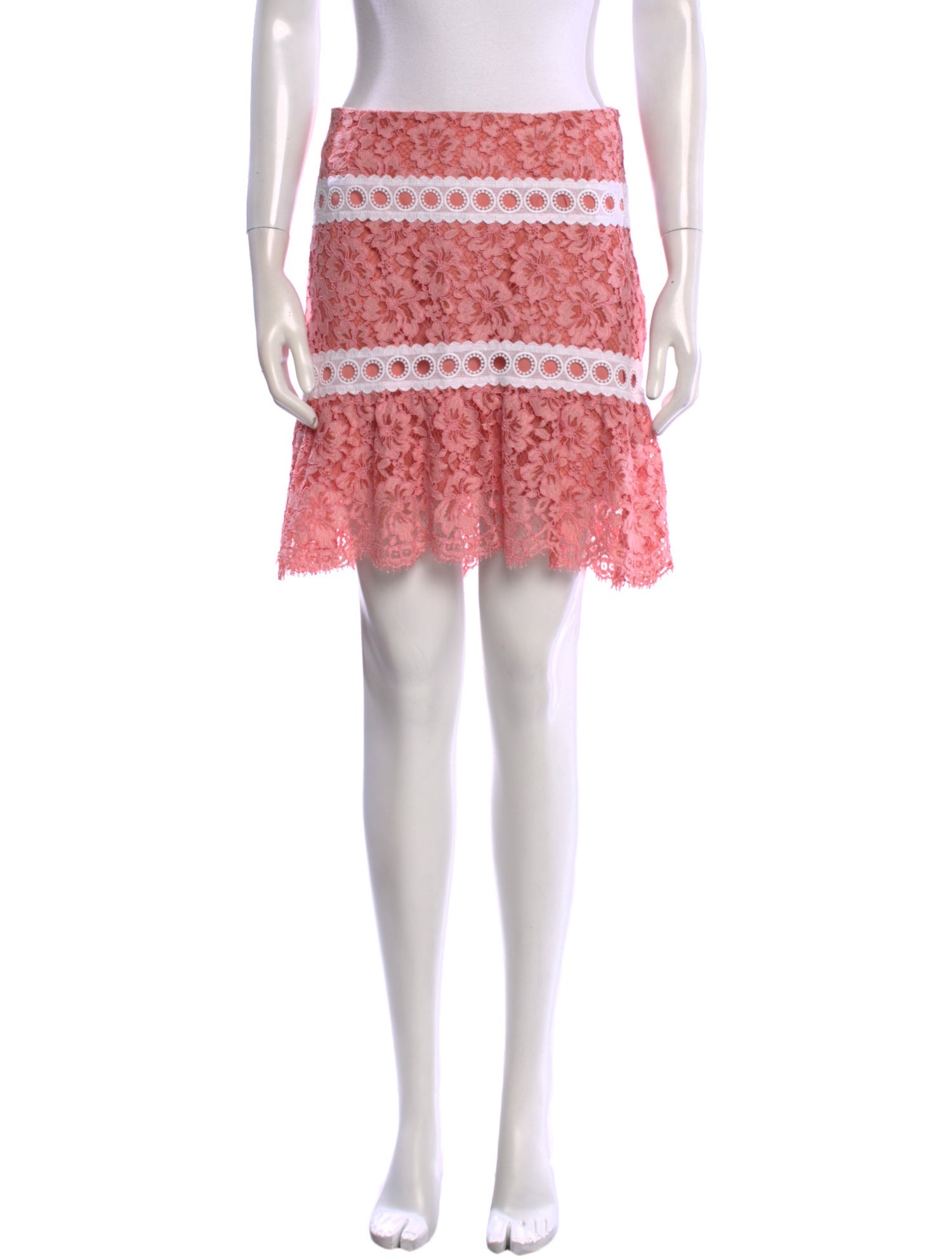 Sandro Lace Pattern Mini Skirt