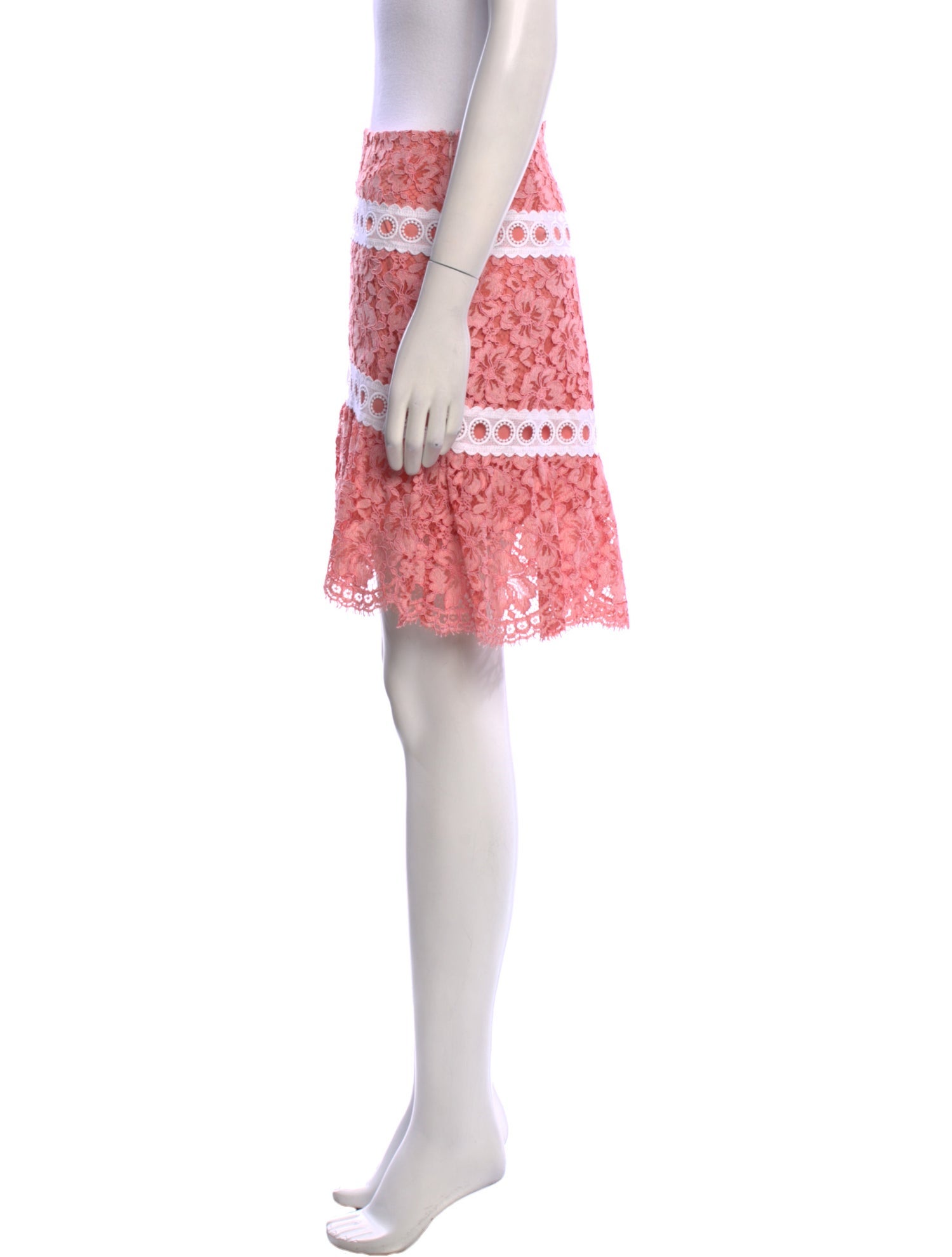 Sandro Lace Pattern Mini Skirt