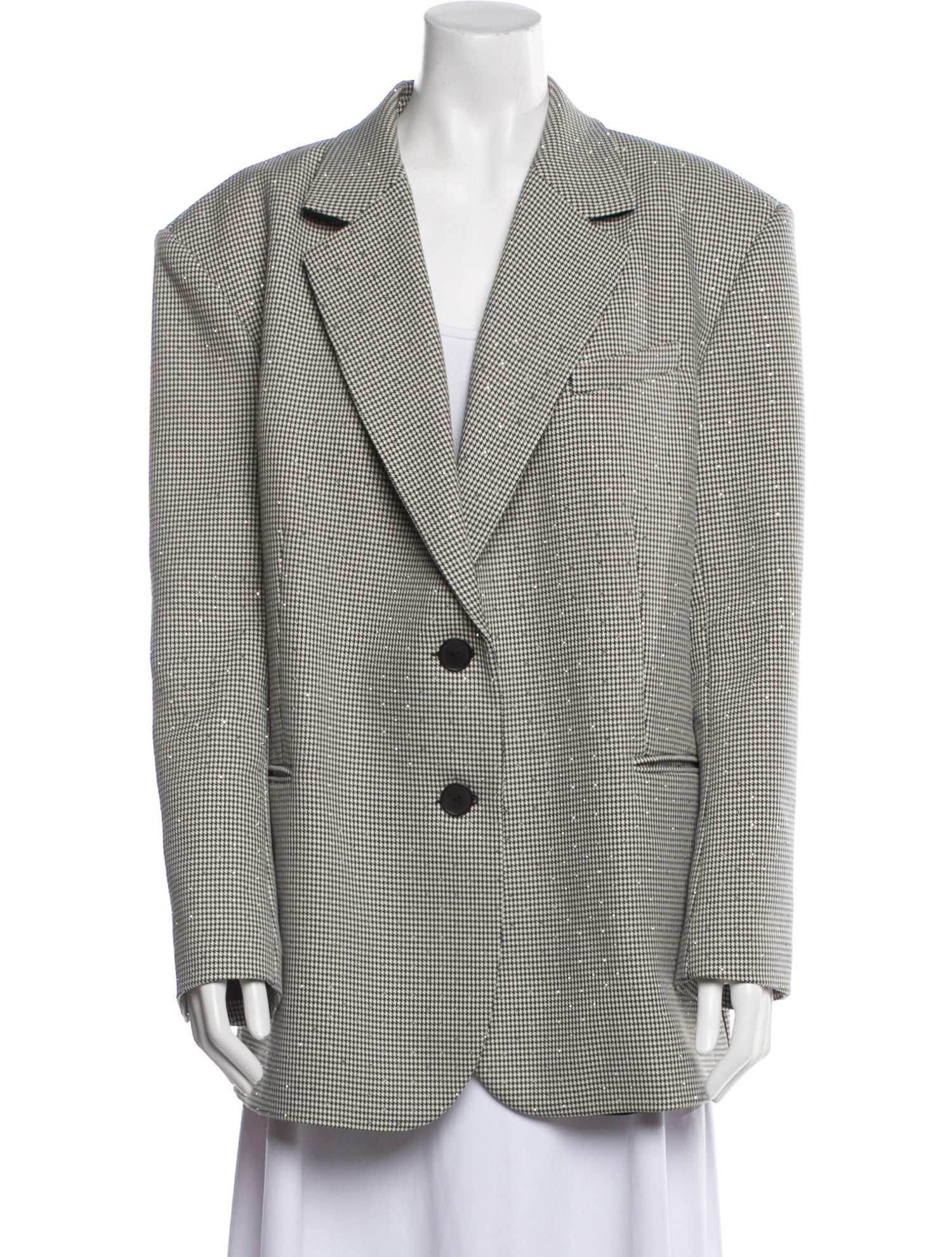 Sandro Plaid Print Blazer