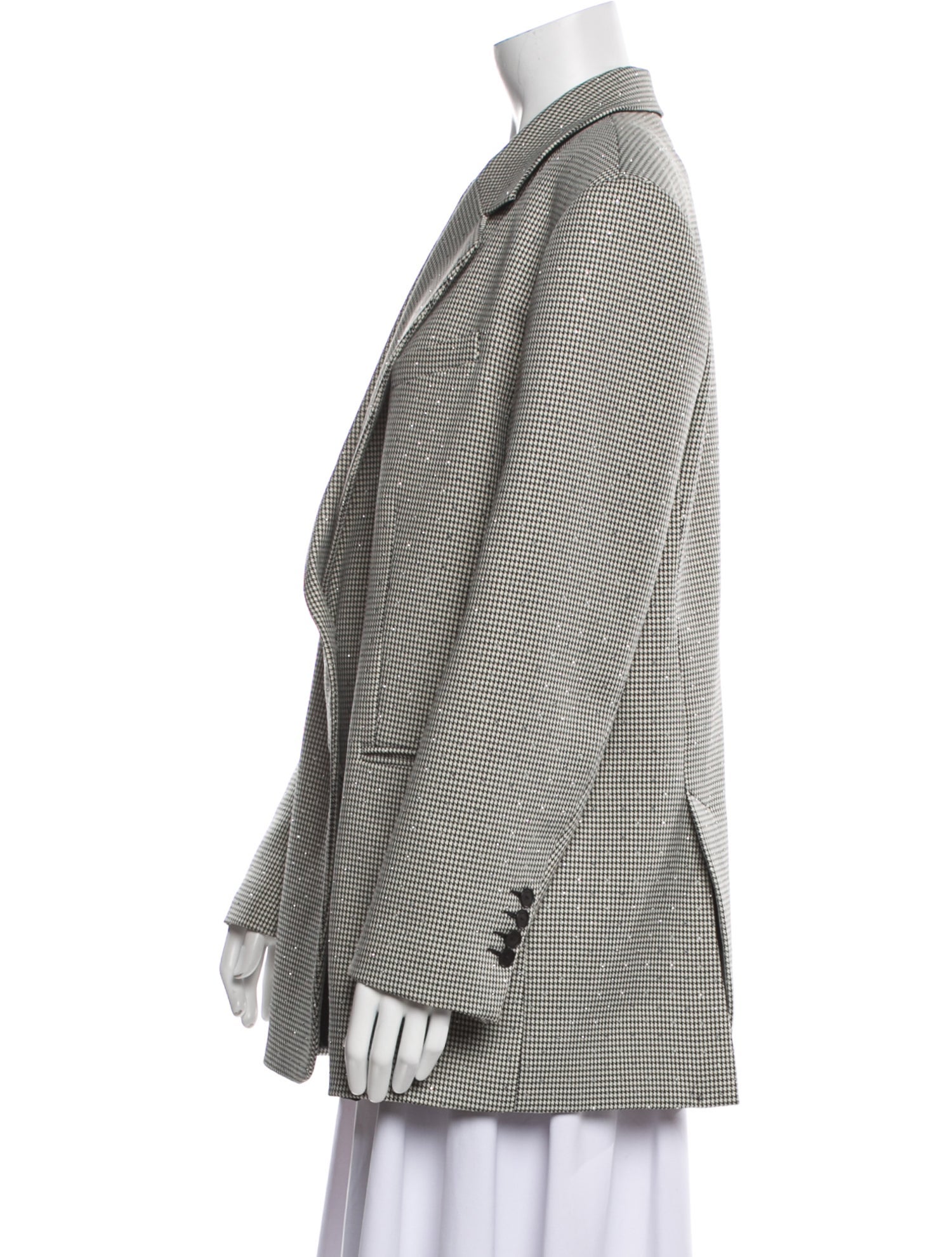 Sandro Plaid Print Blazer