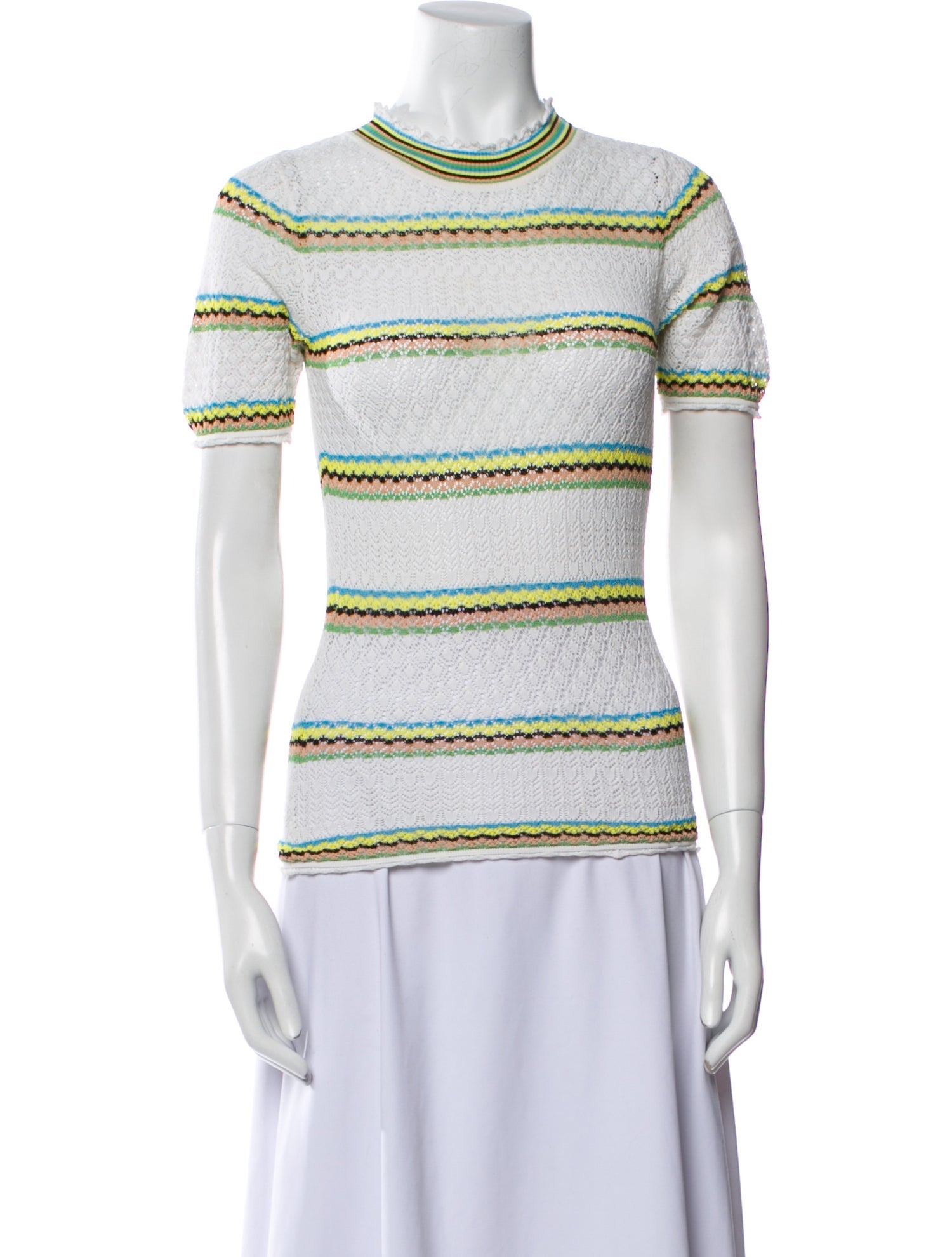 Sandro Striped Crew Neck Sweater