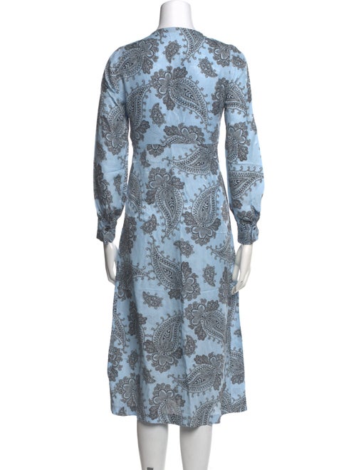 Sandro Paisley Print Midi Length Dress