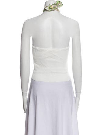 Sandro Halterneck Sleeveless Crop Top
