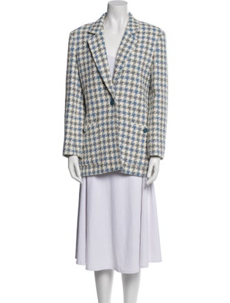 Sandro Plaid Print Blazer