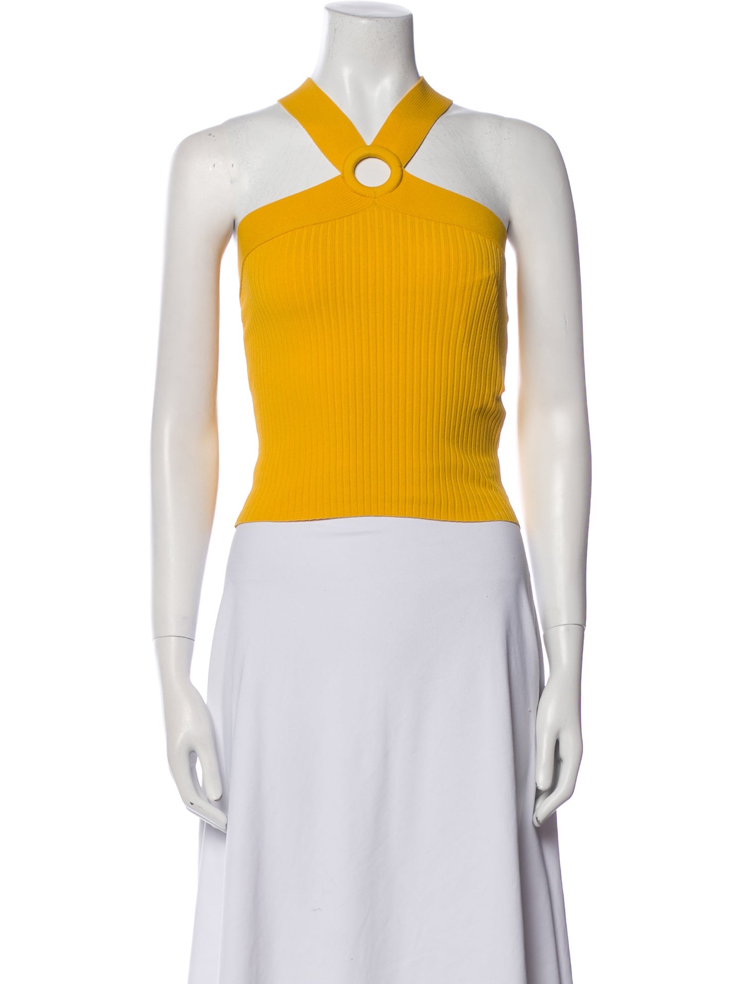 Sandro Halterneck Sleeveless Crop Top
