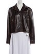 Sandro Lamb Leather Biker Jacket