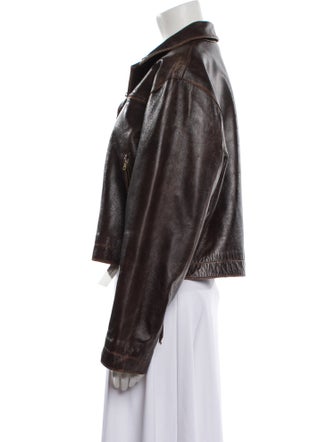Sandro Lamb Leather Biker Jacket