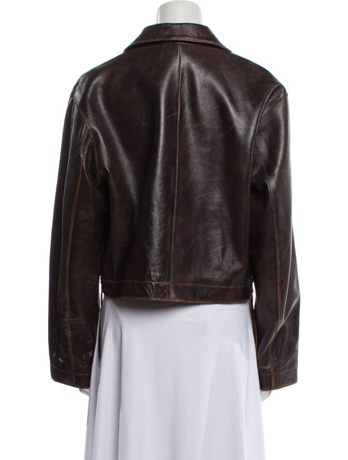 Sandro Lamb Leather Biker Jacket
