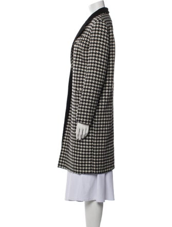 Sandro Wool Houndstooth Print Coat