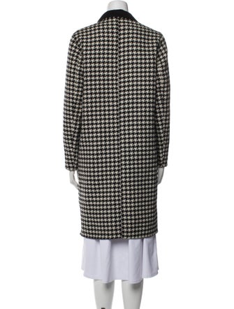 Sandro Wool Houndstooth Print Coat