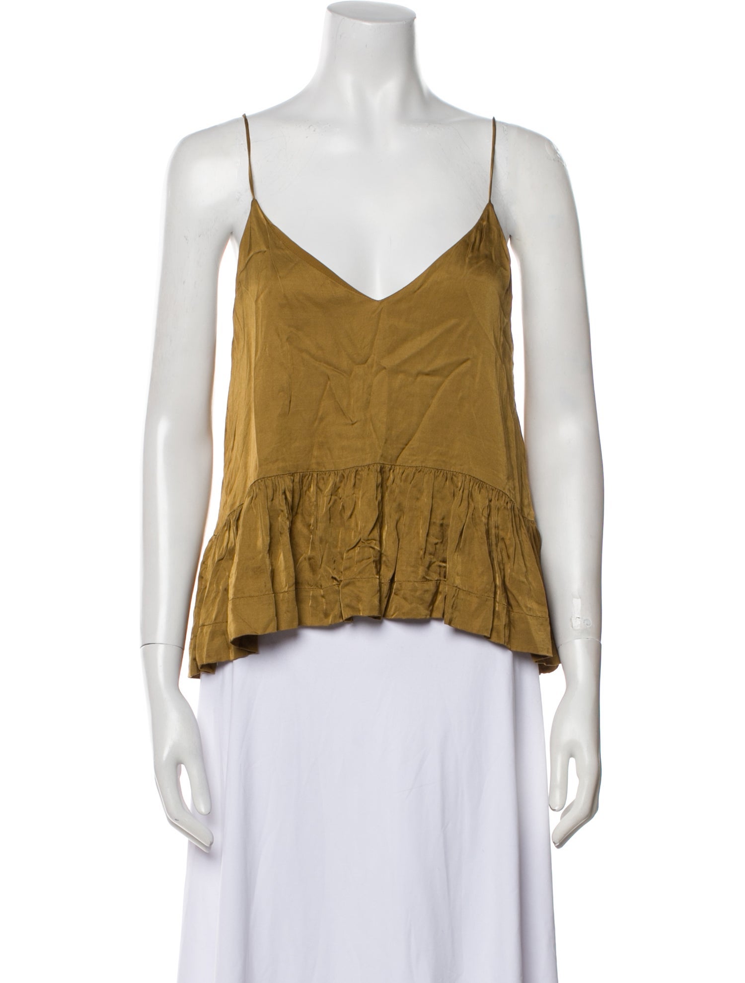 Sandro V-Neck Sleeveless Crop Top