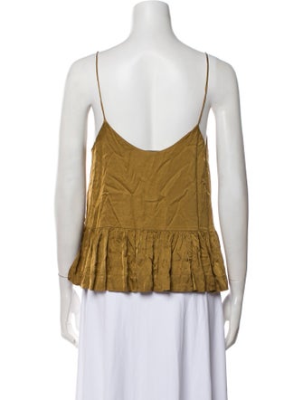 Sandro V-Neck Sleeveless Crop Top