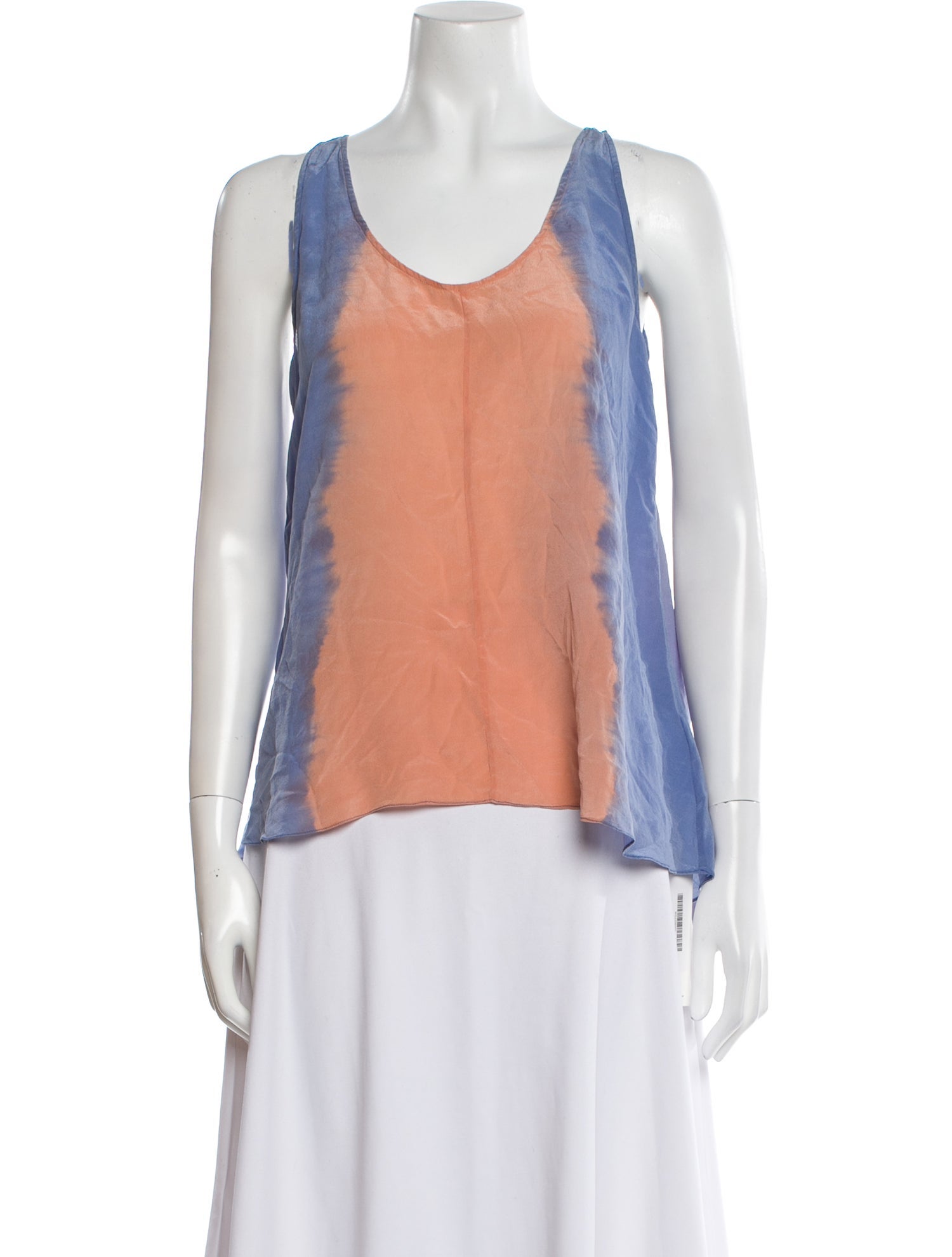Sandro Silk Tie-Dye Print Top